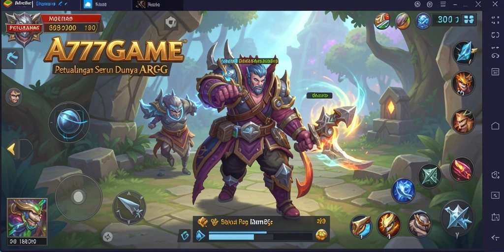 Tampilan gameplay A777GAME yang penuh aksi dan petualangan menarik.