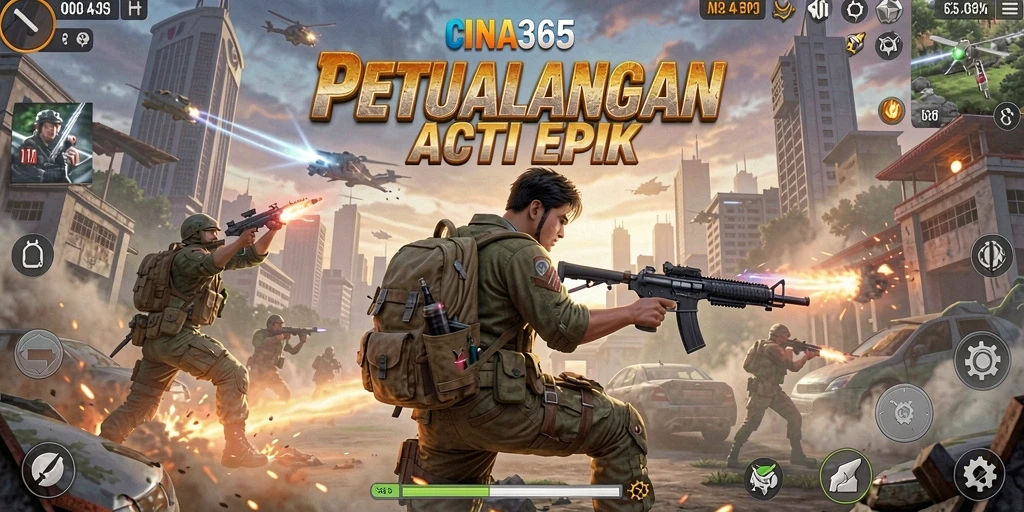 Tampilan gameplay CINA365 yang penuh aksi dan menegangkan.