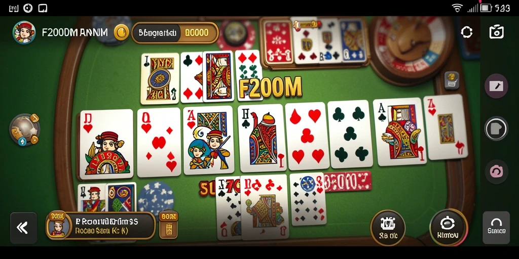 Screenshot gameplay F200M menampilkan keseruan bermain Domino.