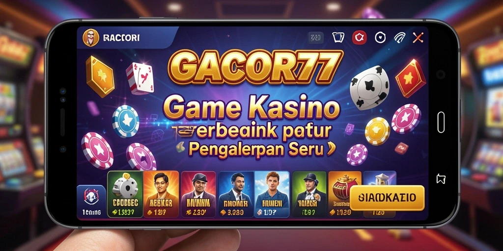 Tampilan permainan Kasino GACOR77 yang mendebarkan dan interaktif.