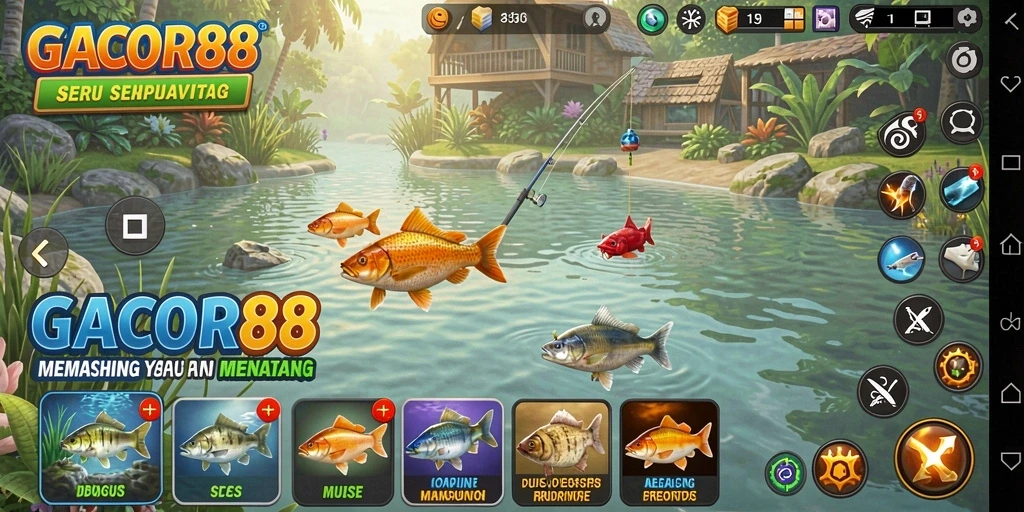 Tangkapan ikan yang menakjubkan dalam GACOR88 gameplay.