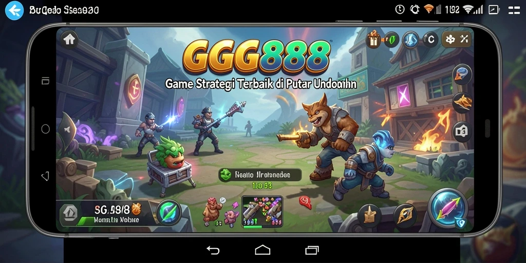 Tampilan gameplay GGG888 dengan aksi strategi mendebarkan.