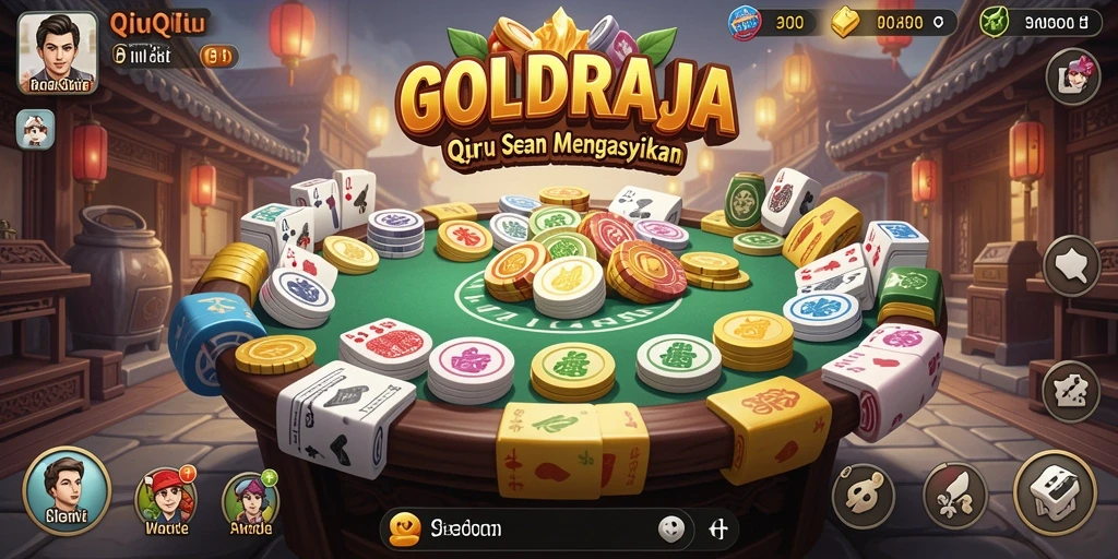 Screenshot gameplay QiuQiu GOLDRAJA yang seru dan menegangkan.
