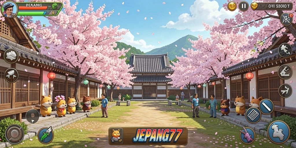 Tampilan gameplay JEPANG77 yang epik dan mendebarkan.