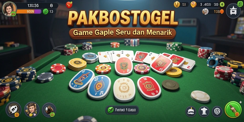 Tampilan menarik dari gameplay Gaple di PAKBOSTOGEL.