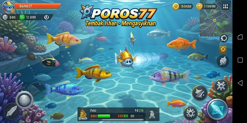 Gameplay seru dan menegangkan di POROS77 Tembak Ikan.
