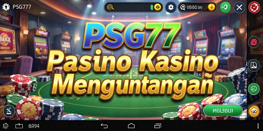 Screenshot PSG77 menunjukkan gameplay Kasino yang menegangkan.