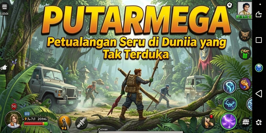 Screenshot gameplay PUTARMEGA menampilkan petualangan seru yang menantang.
