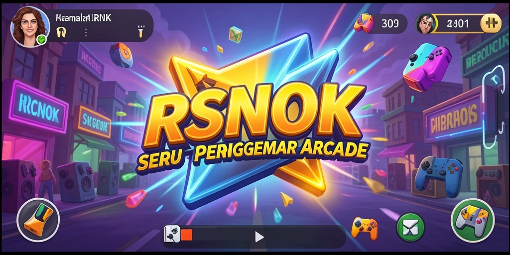 Screenshot utama RSNOK menampilkan gameplay yang dinamis dan menghibur di kategori Arcade.