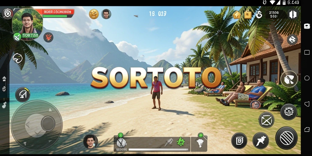 Gameplay SORTOTO menampilkan desain kreatif yang memikat.