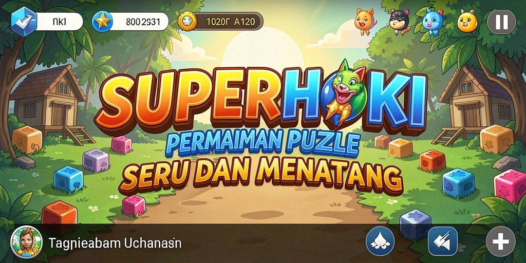 Screenshot utama SUPERHOKI menampilkan tampilan gameplay yang menarik dalam permainan Puzzle.