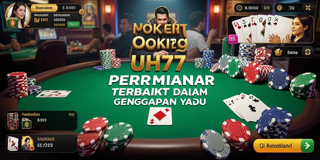 Tampilan gameplay Poker yang menarik dan interaktif di UH77.