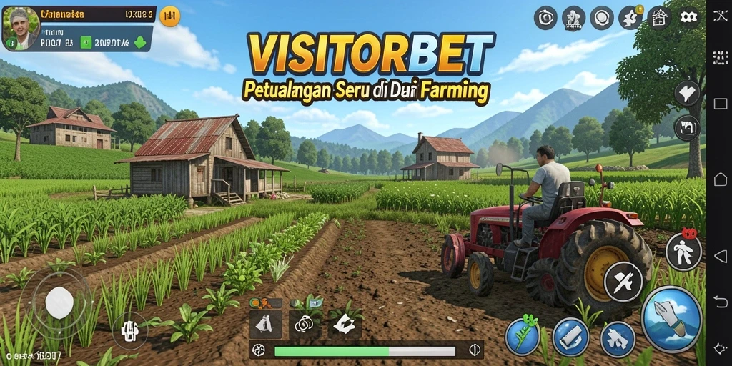Tampilan menarik gameplay <strong>VISITORBET</strong> dengan aktivitas bertani yang seru.