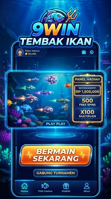 Tampilan antarmuka aplikasi 9win yang sederhana dan menarik.